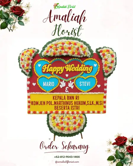 Papan Bunga Pernikahan Nyitdah